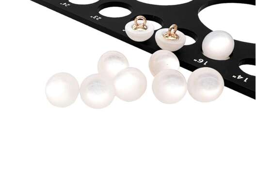 Пуговица пластиковая на ножке CN 2806, белая, 10 мм