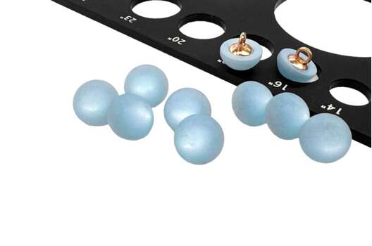 Пуговица пластиковая на ножке CN 2806, голубая, 10 мм