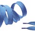 Шнурок плоский, 130 см цвет: голубой