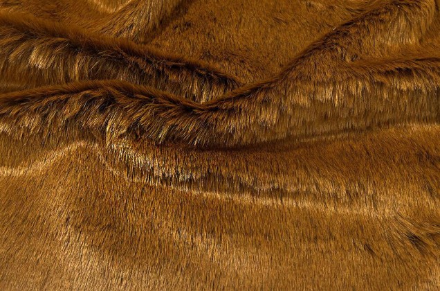 Мех искусственный средневорсовый, коричневый (ИС2301-2АД3) 2