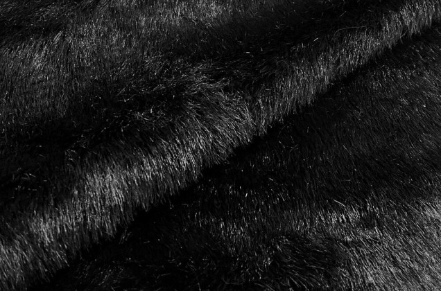 Мех искусственный средневорсовый, Норка черная (ИС-801-1)