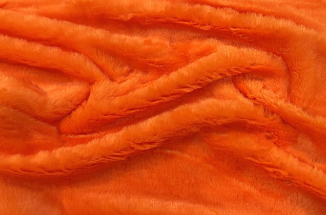 Мех искусственный средневорсовый, ярко-оранжевый (ИС-226-2СМ) 1