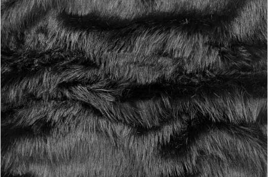 Мех искусственный, длинноворсовый, Ворон черный (ИД87)