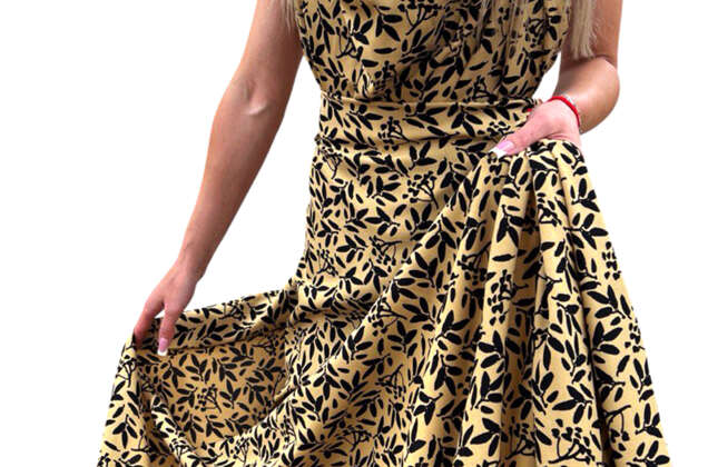 Штапель, Лиственный черно-бежевый, Турция 2