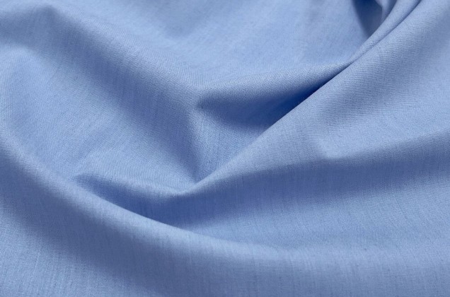Рубашечный поплин-нейлон, фактурный голубой