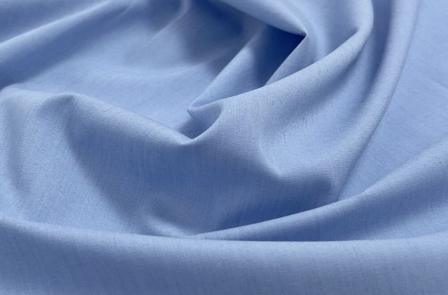 Рубашечный поплин-нейлон, фактурный голубой 1