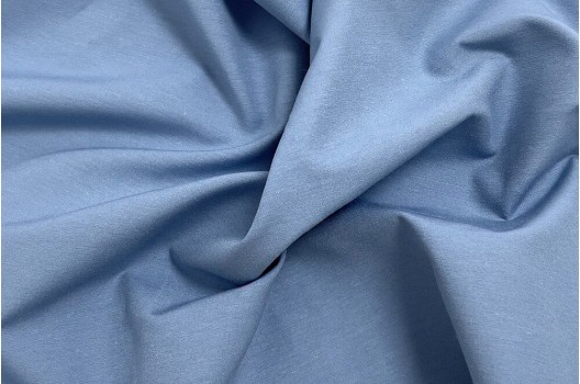 Сорочечный поплин, голубой, Турция