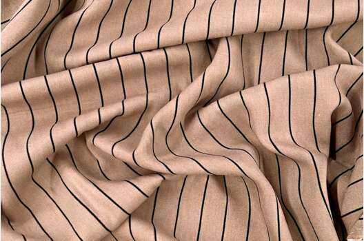 Штапель, Мелкая полоска черно-бежевая, Турция