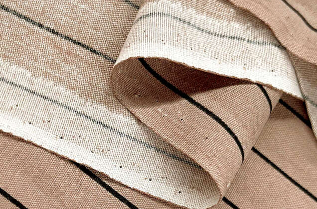 Штапель, Мелкая полоска черно-бежевая, Турция 2