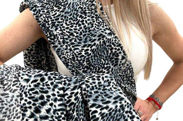 Штапель, Хищный в мелкие пятнышки серо-голубой, Турция 2