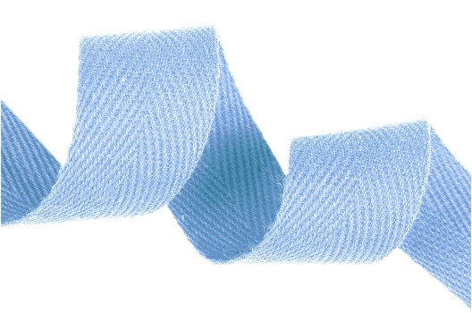 Тесьма киперная, 20 мм, плотная, светло-голубая (S351)