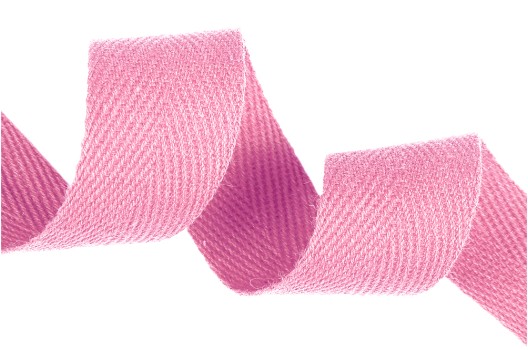 Тесьма киперная, 20 мм, плотная, розовая (137)