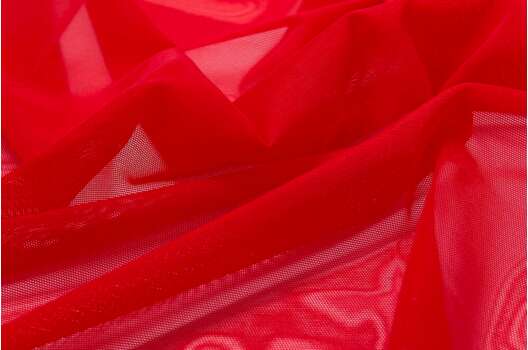 Сетка стрейч, алый, 80 гр/м2