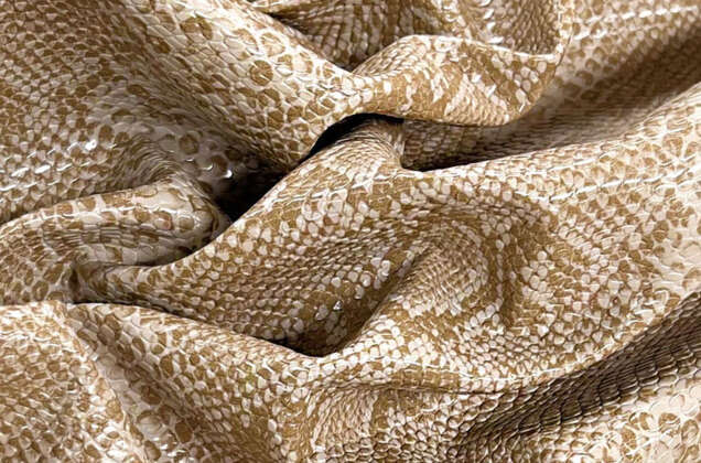 Мебельная экокожа KOBRA, кремовая (1561), Турция 3