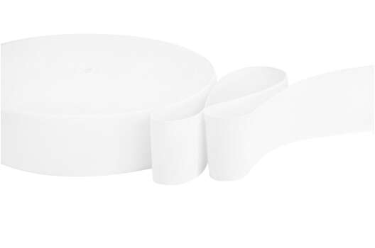 Резинка эластичная тканая, белая, 40 мм