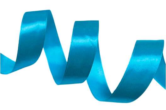 Лента атласная IDEAL, 25 мм, ярко-голубая (3157/208)