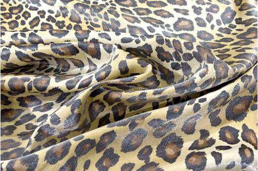 Вискоза металлик STELLA, Лео светло-бежевый, Турция