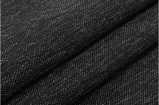 Мебельная рогожка с олефином, черный меланж, Турция