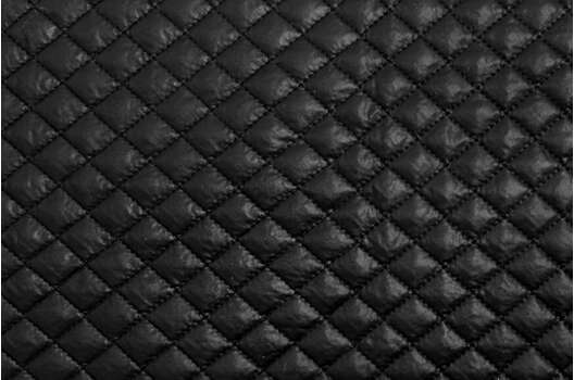 Курточная стежка на синтепоне тонкая, Ромбики мелкие 2 см черные, 145 см