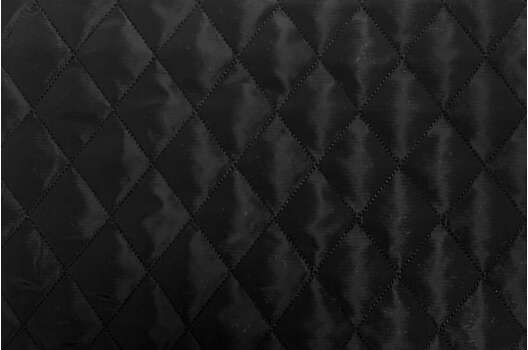 Курточная стежка на синтепоне тонкая, Ромбы 4.5 см черные, 145 см