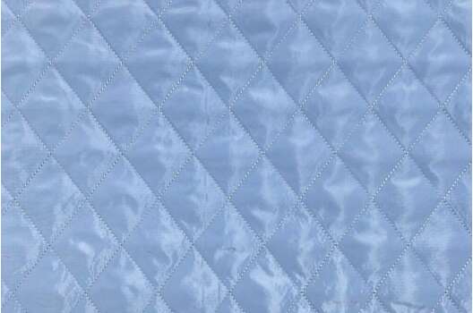 Курточная стежка на синтепоне тонкая, Ромбы 4.5 см голубые, 145 см