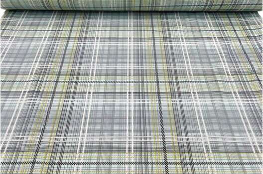 Бязь, Клетка зеленая, 220 см