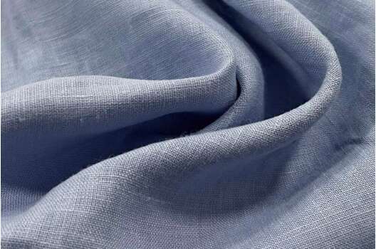 Лен костюмный c эффектом мятости 4С33 (1840), пыльно-голубой