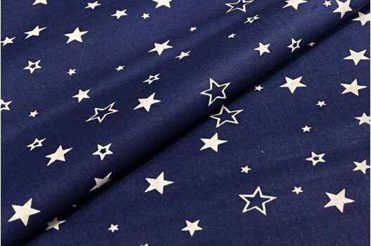 Польский хлопок, Звездопад на темно-синем, 220 см