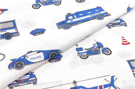 Польский хлопок, Машинки милиции, 160 см