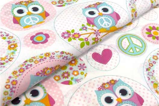 Польский хлопок, Совушки хиппи, 160 см