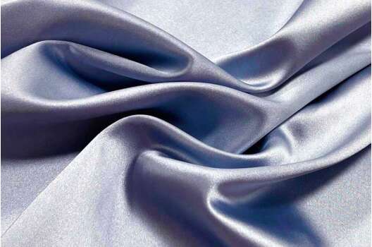 Свадебный сатин с лайкрой GIZIA, серо-голубой, Турция