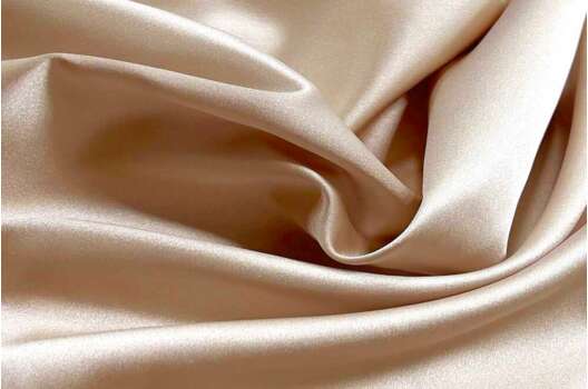 Свадебный сатин с лайкрой GIZIA, капучино, Турция