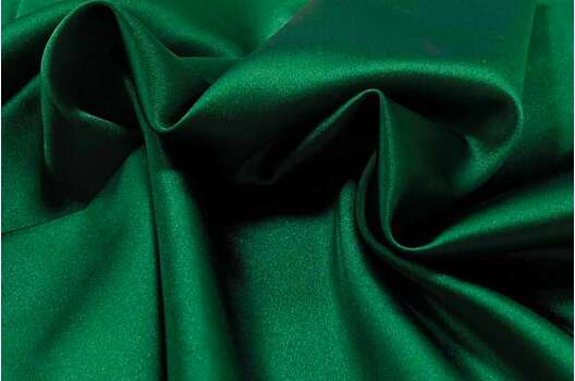 Свадебный сатин с лайкрой GIZIA, изумруд, Турция