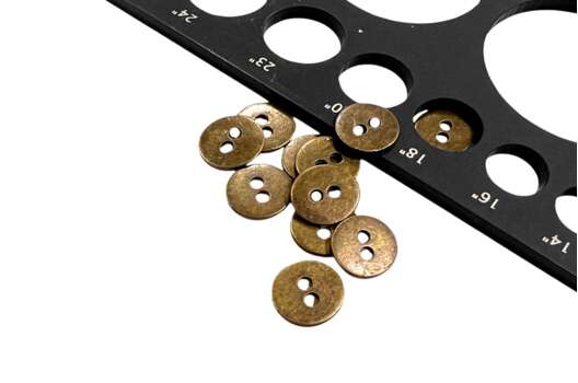 Пуговица металлическая C-ME345, 2 прокола, бронза, 11 мм