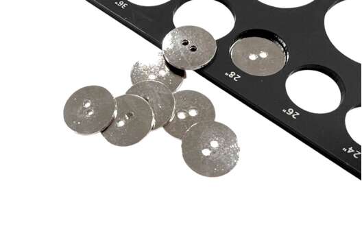 Пуговица металлическая C-ME345, 2 прокола, серебро, 18 мм