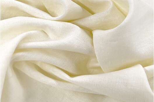 Лен с хлопком сорочечный (00С34), эффект мятости, сливочный (584)