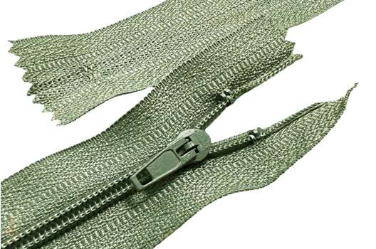 Молния брючная полуавтомат, тип 4, неразъемная, 20 см, олива (F324), Китай