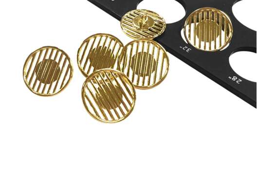 Пуговица металлическая на ножке C-MP37, золото, 20 мм