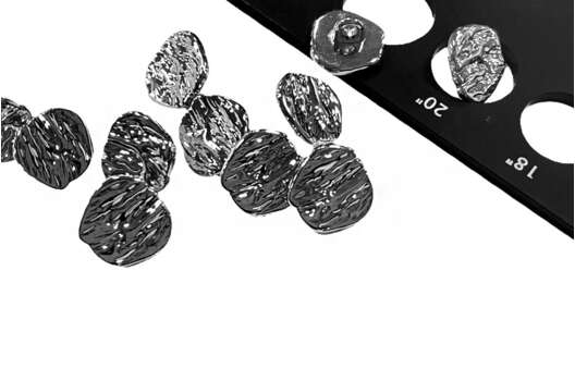 Пуговица металлическая на ножке ME708, темный никель, 12.5 мм