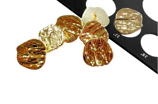 Пуговица металлическая на ножке ME708, золото, 20 мм