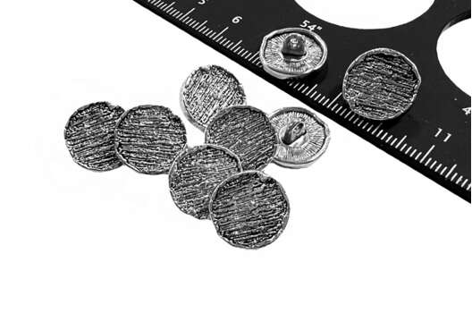 Пуговица металлическая на ножке ME679, состаренное серебро, 14 мм