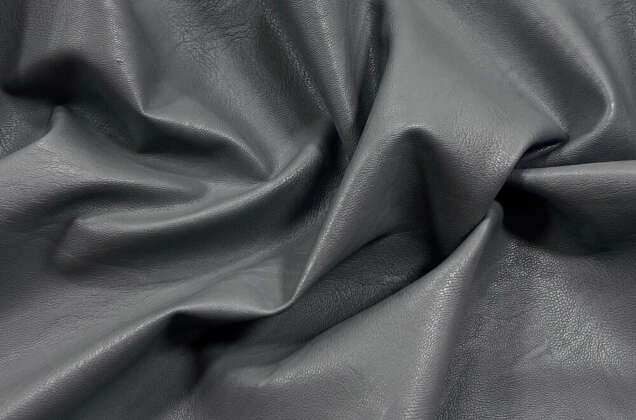 Искусственная кожа на хлопке, серая (184043/1), Италия 1