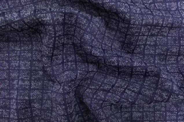 Трикотаж Сандра сине-фиолетовая клетка 1