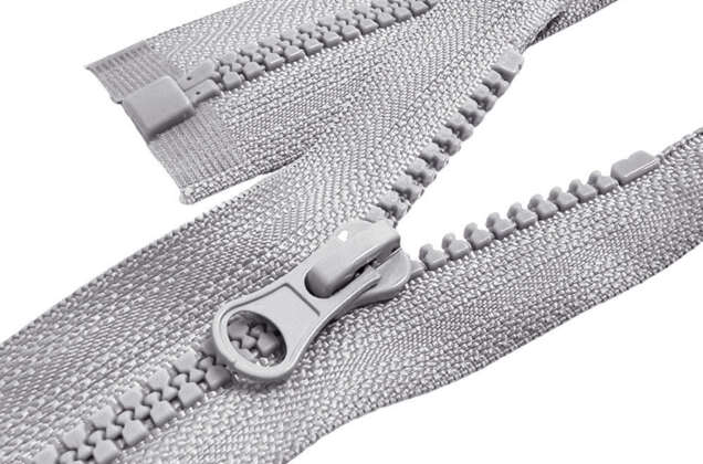 Молния трактор MaxZipper, 40 см, тип 5, разъемная, светло-серая (S336)