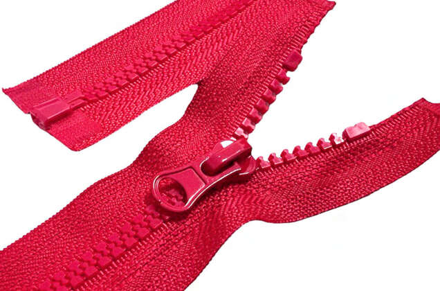Молния трактор MaxZipper, 40 см, тип 5, разъемная, красная (F148)