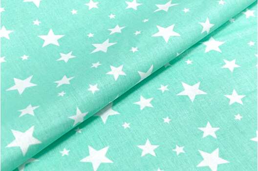 Польский хлопок, Звездопад на мятном 160 см