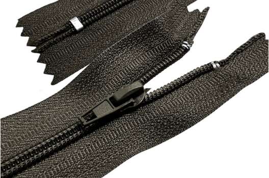 Молния брючная, автомат, №4, неразъемная, темно-серая (F399), 20 см, Китай