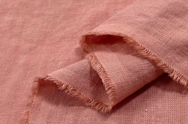 Лен с вискозой костюмный 24С66 (1638) эффект мятости, розовый 2
