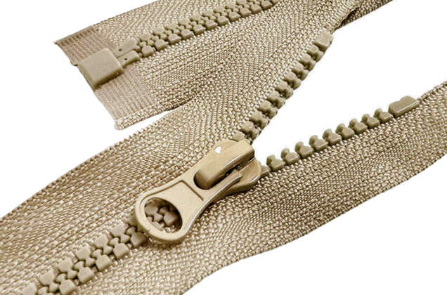 Молния трактор MaxZipper, 80 см, тип 5, бежевая (308)