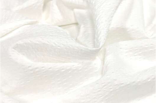 Рубашечный хлопок жатый (сирсакер) молочный (187327), Италия